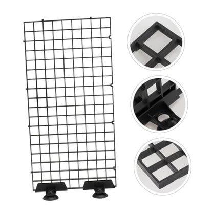 4sets Aquarium Divider with Plastic Grate Isolation Board for Fish Tank Easy Installation Sturdy Crate Diffuser Grid Panel Bottom Tray for Multiple Species