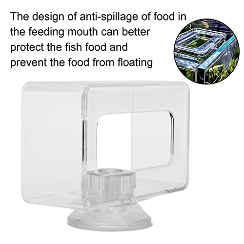 Fish Feeding Ring, Anti Floating Transparent Acrylic Aquarium Feeder, 6x10cm Fish Food Feeding Accessory, 4.33in Length 0.13lb Weight (Small Size 6 * 10cm) - size: Small size 6*10cm
