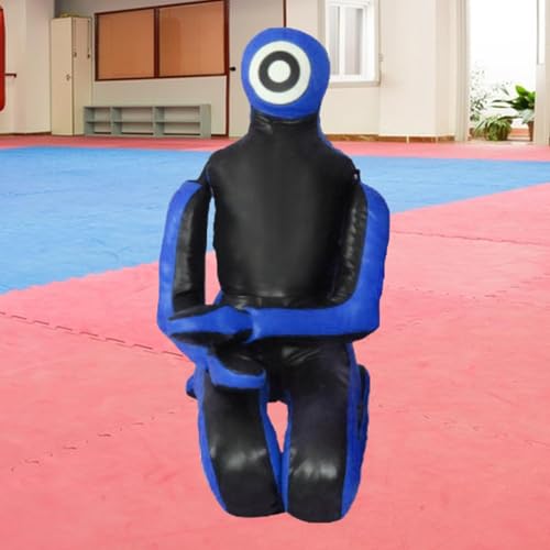 MMA Training Dummy for Grappling and Boxing, Unfilled Practice Tool, Blue 53 inch