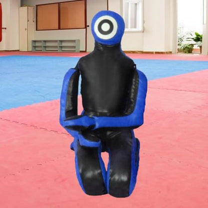 MMA Training Dummy for Grappling and Boxing, Unfilled Practice Tool, Blue 53 inch