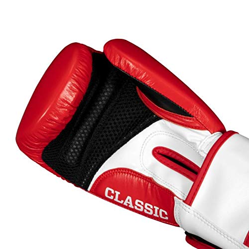 TITLE Boxing Classic Leather Super Bag Gloves 2.0 - Boxing Gloves, Punching Bag Gloves, Kickboxing Gloves, Punching Gloves, Heavy Bag Gloves, Boxing Gloves Men, Boxing Gloves Women, Boxing Equipment - color: Red/White/Black, size: Medium