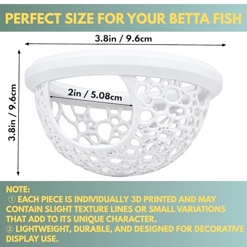 Floating Betta Fish Shrimp, Betta or Shrimp Feeder, Cave Hammock, Small Fish Feeding Rings, Aquarium Hiding Feeding Decorative Accessories Panda Prints Shrimp Dome (White)