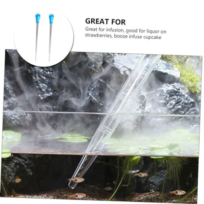 Ciieeo 2pcs Large Graduated Pipettes Multifunctional Liquid Transfer Droppers for Kitchen Fish Tanks and Laboratory Use Accurate Measurement Tools Plastic