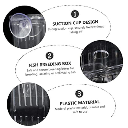 Yardwe 2pcs Fish Breeding Box Aquarium Hatching Incubator Separation Container