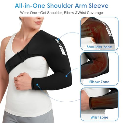ComfiTECH Shoulder Arm Ice Pack Wrap for Pitchers, Flexible Ice Sleeve, M - size: Medium