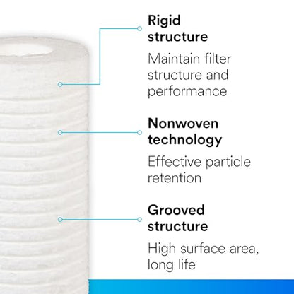 3M Aqua-Pure AP110 Genuine Replacement Whole House Standard Sump Replacement Water Filter Drop-in Cartridge, 5-Micron Sediment, Sand, Dirt, Rust - style: AP110 (single cartridge), 5 micron sediment