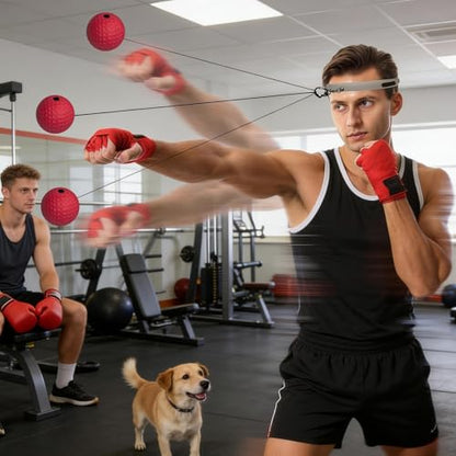 Boxing Reflex Ball Punching Speed Reaction - color: red hard ball