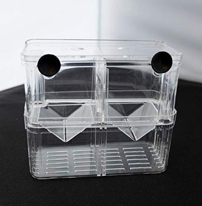Aquarium Fish Breeder Box for Hatchery, Isolator, Injured Fish, Shrimp Clownfish (BX-005) - size: BX-005