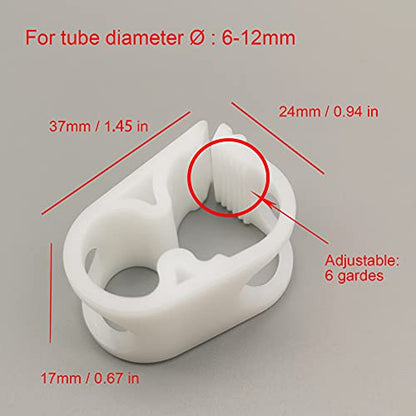 10PCS Plastic Tubing Clamps 6 Grades Adjustable Hose Flow Control Tube Clip Shut Off Laboratory Pinch Valve Syphon Pipe Holder for Brewing Beer Wine Making - size: for tube OD 1/4''-1/2'' (6-12mm)