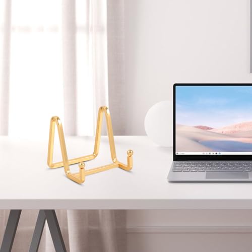 Plate Holder Easel Display Stand - Metal Plate Stands for Display - Tabletop Picture Stand - Gold Iron Easels for Display Pictures | Photo Frames | Book | Decorative Plates | Plaque - size: 3 inch-2