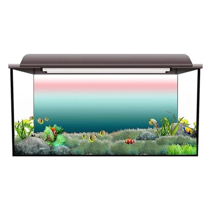 Aquarium Background Aquarium Background Sticker, Blue Transition Painting Wallpaper Fish Tank Backdrop PVC(Black,40x80cm)