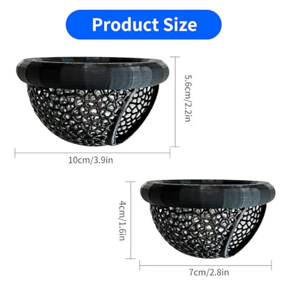 2 PCS Floating Betta Hammock,Betta Fish Tank Accessories, 3D Printed Aquarium Decor Floating Betta Hide with Feeding Ring Safe Resting Spot for Stress-Free Fish Tank(Black)