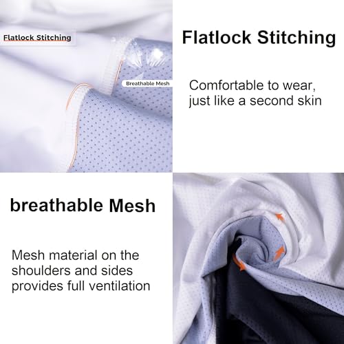 COOLOMG Adult Baseball Chest Protector Mens Padded Shirt Heart Guard - color: White, size: Medium