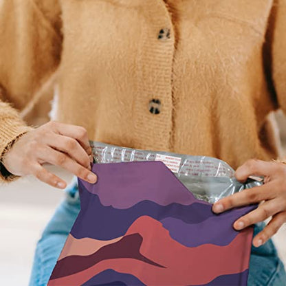 10x13 (100) Mountain Sunset Summer Designer Poly Mailers Waterproof Self Sealing Tear Resistant Polymailers Shipping Envelopes Premium Printed Bags For Small Businesses
