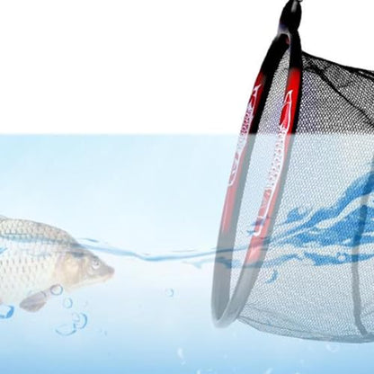 Fishing Landing Net Head Landing Net Head Replacement Net Catfish Bass Rubber Coated Fishing Trout Outdoor Fly Fishing Net - color: 45cm