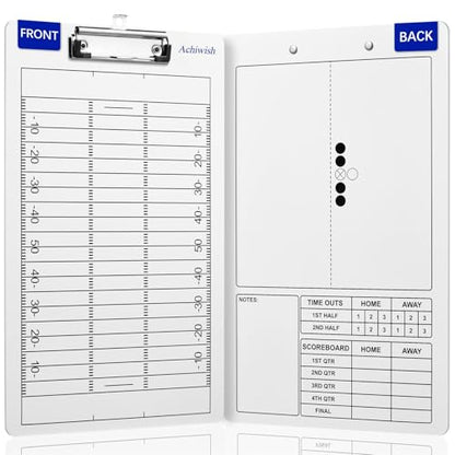 Football Clipboard for Coaches, Double-Sided Dry Erase Board - style: Football