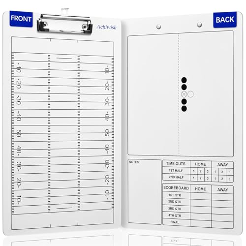 Football Clipboard for Coaches, Double-Sided Dry Erase Board - style: Football