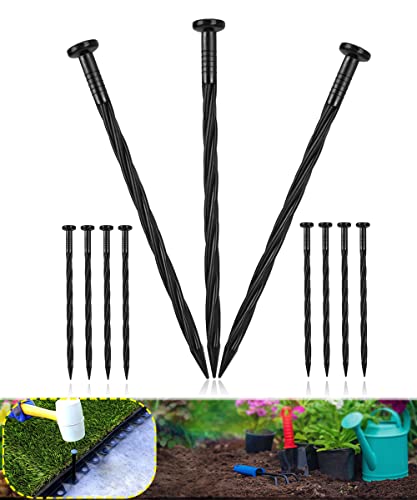 200-Pack 8-inch Plastic Landscape Anchoring Spikes are Designed for use with Paver Edging, Weed barriers, Artificial Turf, and More. - size: 200-pack