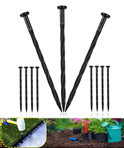 200-Pack 8-inch Plastic Landscape Anchoring Spikes are Designed for use with Paver Edging, Weed barriers, Artificial Turf, and More. - size: 200-pack