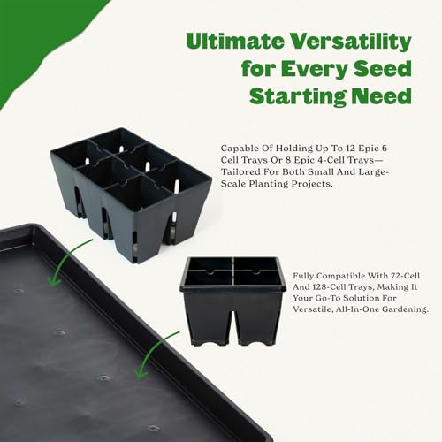1020 Universal Bottom Tray - 1 Pack: Heavy-Duty Seed Starting Base: Bottom Watering & Propagation Tray for Indoor Gardening