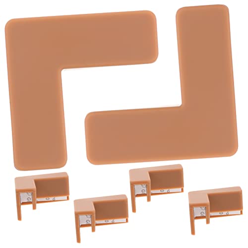 Sosoport 6pcs -Collision Corner Protectors for Fish Tanks and Pet Carriers Covers for Safe Home Use Easy to Install and Remove - color: Brown