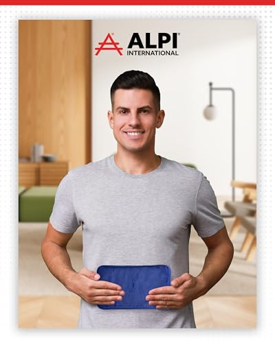 Alpi Rectangle Plush Gel Bead Ice Pack, Blue, Reusable Ice Packs with Beads - color: Blue, size: Rectangle 2 Pack