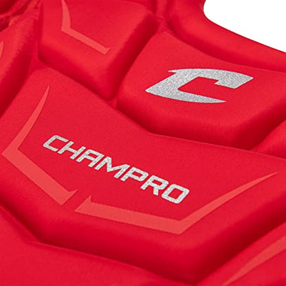 Champro Optimus MVP Chest Protector - color: Scarlet, size: 13.5"