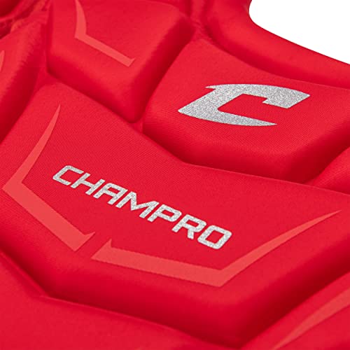 Champro Optimus MVP Chest Protector - color: Scarlet, size: 15"