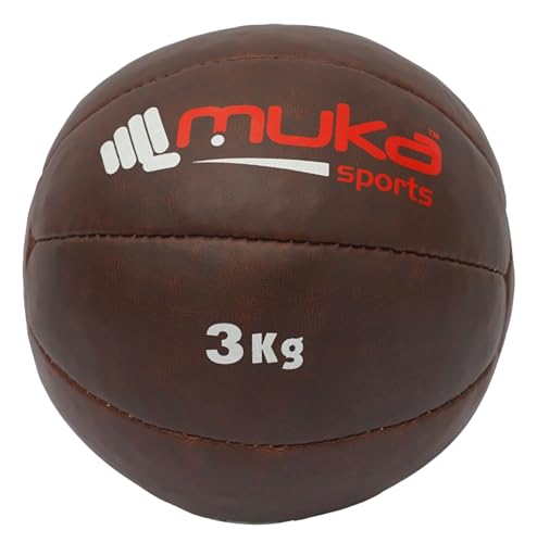 Fitness Weighted Medicine Exercise Ball for Yoga, Pilates, Strength Training & Physical Therapy Durable Muscle Driver Sport Gym Anti-Slip Tough Grip - size: 3 kg