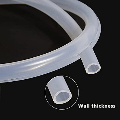 Feelers Silicone Tubing, Food Grade Pure Siliconce Hose 4mm ID 6mm OD 3.3ft, High Temperature Resistant Flexible Hose for Water Air Pump, Aquarium, Home Brewing, Kitchen - size: 4mm-6mm, style: 3.3 Feet