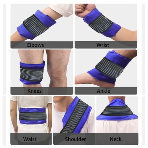 Cold Pack Strap, Elastic Belt to Wrap Cold Pack, Ice Pack Extender Strap, Add Length to Most Ice Pack, Multifunctional (Black) - color: Black