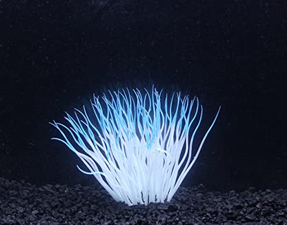 Penn-Plax AquaPlants Artificial Soft Silicone Sea Anemone Aquarium Plant Blue, 1ea/One Size - PDS-030172102462 - style: Blue Anemone