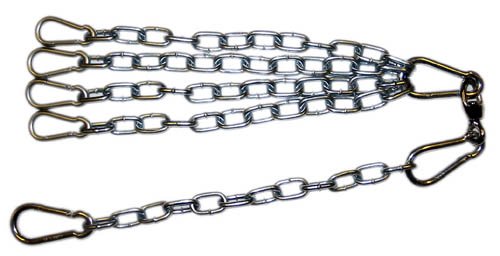 Balazs Heavy Bag Chain & Swivel Assembly (4 Snap Hooks)