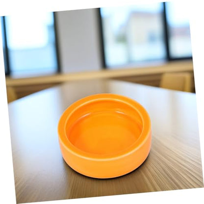 Garneck Crawler Crawling Pet Feeding Bowl Orange Shrimp Food Basin Design for Fish and Reptiles Non-Escape Feeder Dish