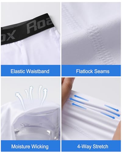 Roadbox Youth Boys Compression Shorts with Protective Cup Baseball Football - color: 1pack White(1 Cup), size: X-Small