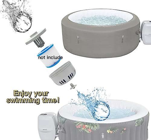 P6653 P05343 Hot Tub Filter Cartridge Holder Replacement, Fits Filter VI, Inflatable Spa Filter Housing Cover & Base Assembly, Compatible Replacement Parts, No Filter Included