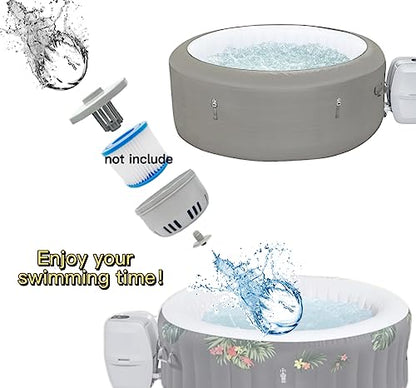 P6653 P05343 Hot Tub Filter Cartridge Holder Replacement, Fits Filter VI, Inflatable Spa Filter Housing Cover & Base Assembly, Compatible Replacement Parts, No Filter Included