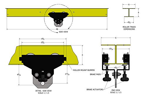 Promountings 4ft Track and Roller Combo Kit