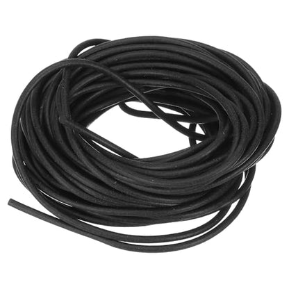 uxcell Silicone Foam Seal Strip, 2.5mm(0.1") Dia 8.5 Meters(27.89 Ft) Long Sponge Rubber Weather Seal Strip Round Rubber Cord Solid for DIY Warehouse, Pads, Foam Tubing, Crafts - Black
