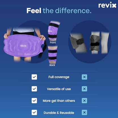 REVIX 20" XXXL Ice Pack for Knee Discomfort, Extra Large Cold Pack, Purple - style: Purple-1 Pack