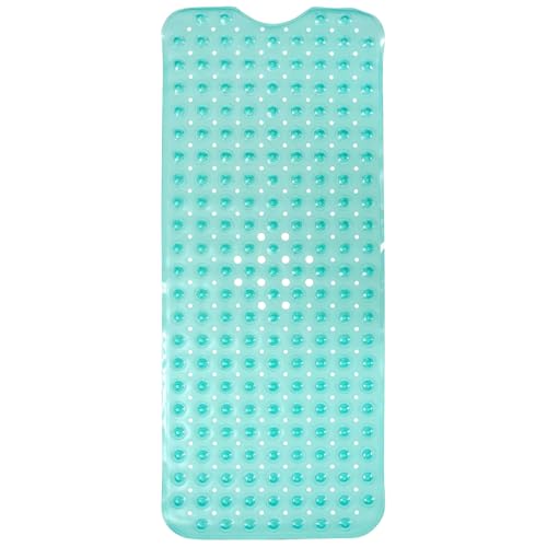 Bath Mat - Large Non Slip Bathtub & Shower Mat - Extra Long 40 x 16 Inch Bathroom Mats for Tub Nonslip Anti Slip Bathmats (40x16 Turquoise 1-Pack) - color: Turqouise