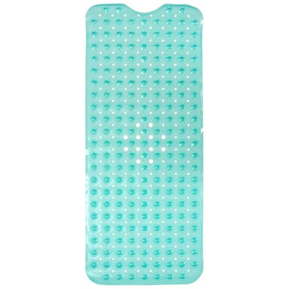 Bath Mat - Large Non Slip Bathtub & Shower Mat - Extra Long 40 x 16 Inch Bathroom Mats for Tub Nonslip Anti Slip Bathmats (40x16 Turquoise 1-Pack) - color: Turqouise