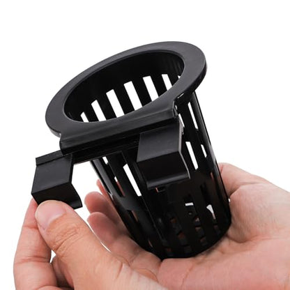 Lawei 12 Pack Aquarium Plant Holder with 3 Size Extension Hooks and Suction Cups, Large Hanging Aquarium Plant Holder, Aquatic Planter Cups Pots for Fish Tank Cultivation and Aquascape Decorations