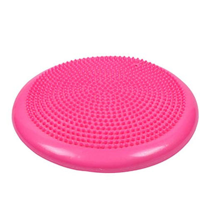 Haofy Inflatable Yoga Mat, PVC Balance Exercise Disc with Soft Flexible Material, for Fatigue Reduction and Health Improvement, 330mm x 330mm x 10mm - color: Pink