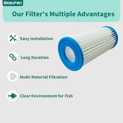 2 Pack Micron Cartridge Compatible with Marineland Magnum ML90770 Canister Filters & Polishing Internal Canister Filter ML90770, Compare to Part# PA0140 - size: 2 Pack Canister Filters