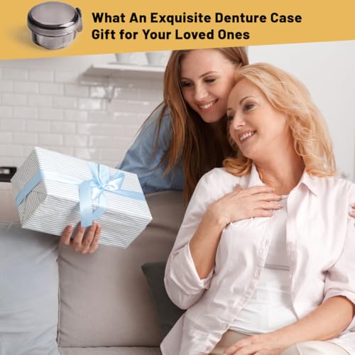 Leak Proof Portable Denture Cleaning Cup, Holder for Retainer & Night Guard, Transparent Blue, Travel Home Office - color: Transparent Blue