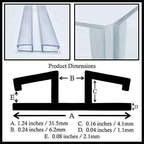 DistinctAndUnique Clear PVC Hinge Piano Style for 3/16" (4.5mm) or 1/8" (3mm) Material, 60 Inch, 1 Piece No Screw or Glue Plastic Aquarium Lid Hinges for Plexiglass Panels, Golf Cart Windshield Hinge