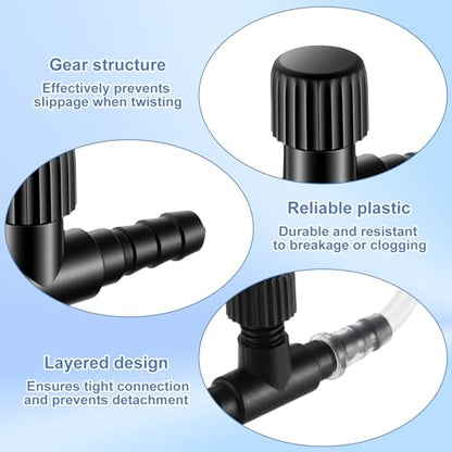 20 Pcs Aquarium Control Valve - T Shaped Aquarium Air Valves for 3/16" (4mm) ID Airline Tubing - Single Way Control Valve for Fish Tank Accessories