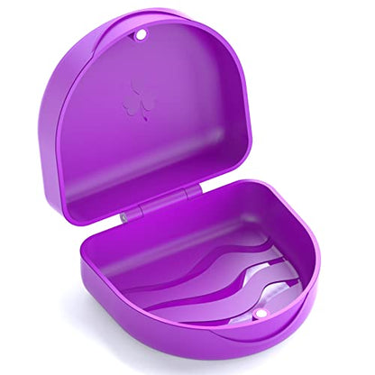 BVN Retainer Case, Magnetic Aligner Case for Braces and Mouth Guards - color: Purple