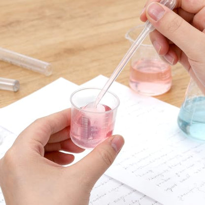 Plastic Liquid Measuring Cups 20pcs Disposable Medicine Cups Graduated Transparent Clear Plastic Graduated Beaker for Kitchen Cooking Lab Measure Tool 30ml (1oz)